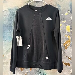 Nike | Youth Black Velour Panel Sweatshirt